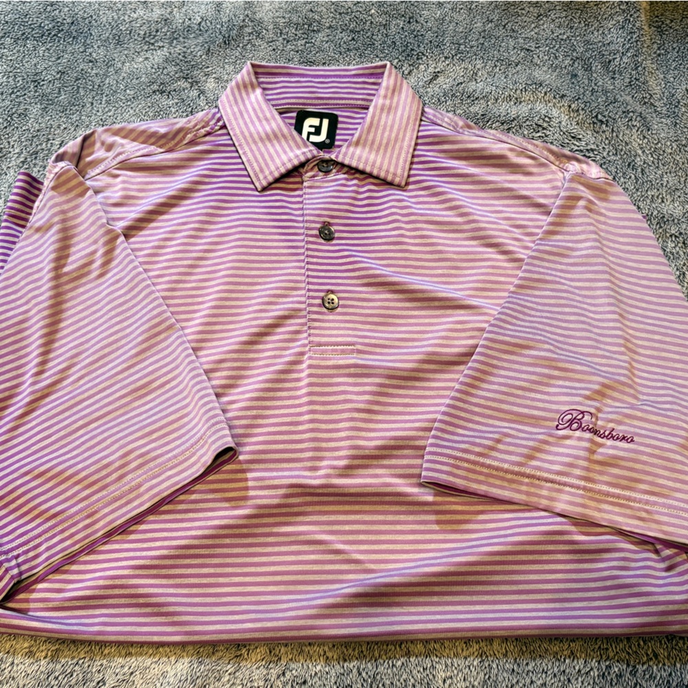 Purple Striped Footjoy Men’s Golf Polo